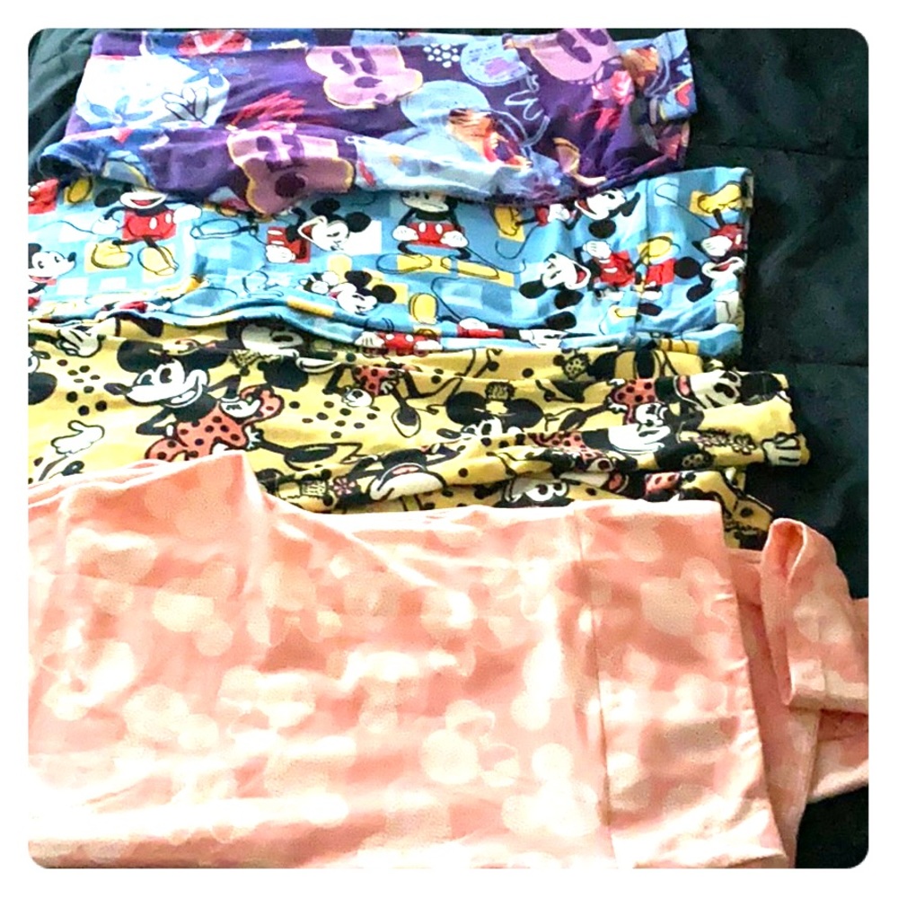 4 pair of lularoe Disney TC leggings.  Never worn.